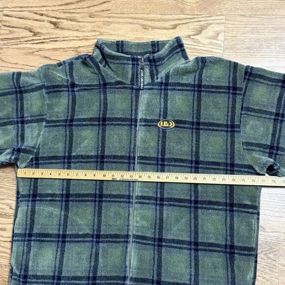 Vintage Louis Garneau Men's Green Fleece Zip Up Jacket Dimensions In Description - Picture 9 of 16